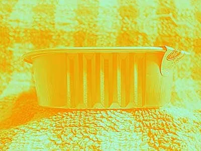 can of dog food YELLOW