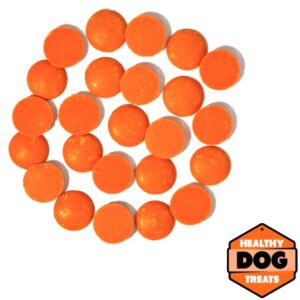 Orange yogurt drops healthy dog treats