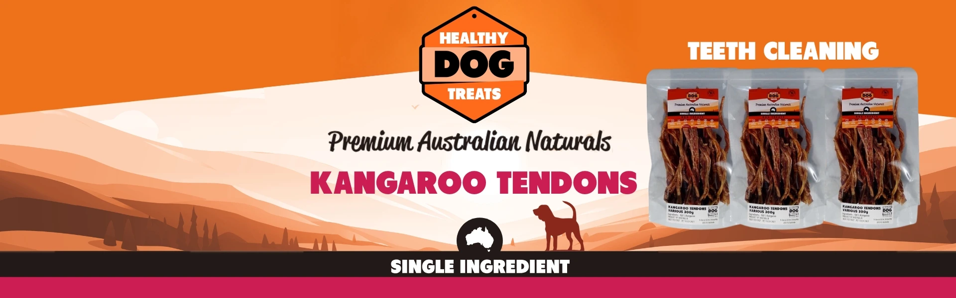 kangaroo tendons dog treat